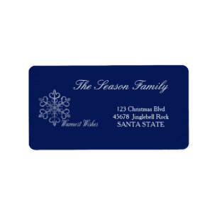 Warmest Wishes Holiday Address Label