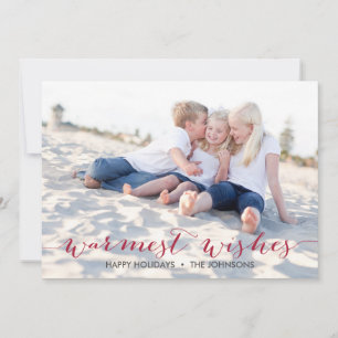 Warmest Wishes   Holiday Photo Card
