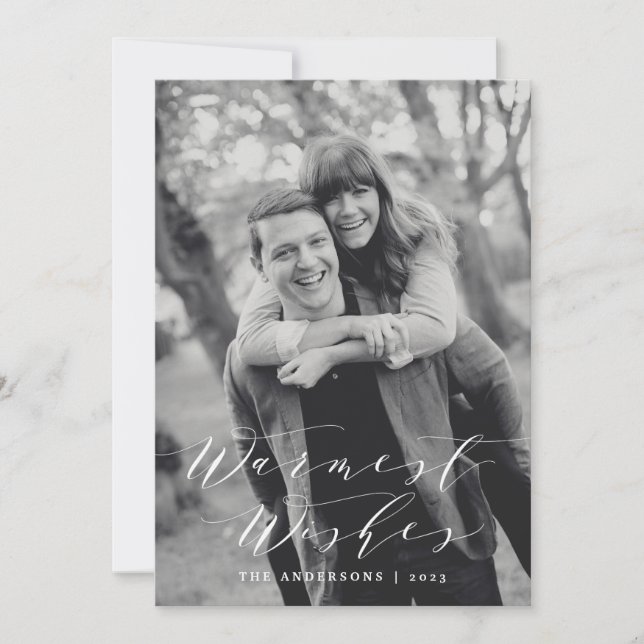 Warmest Wishes | Holiday Photo Card (Front)