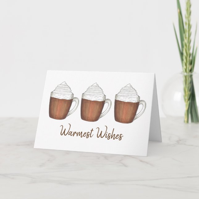 Warmest Wishes Hot Chocolate Cocoa Winter Holiday (Front)