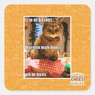 Warmin mah buns square sticker