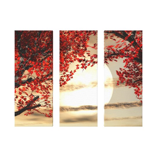 Warming and Peaceful Trees Wrapped Canvas