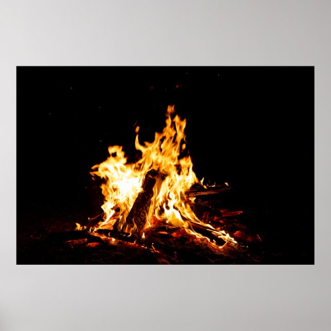 Warming bonfire for comforable Adventure Feeling Poster (Front)
