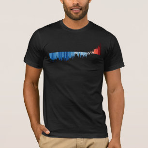 Warming Stripes Bar Chart Global Temps 1850-2025 T-Shirt