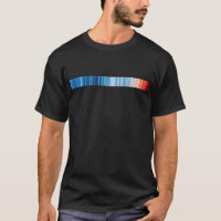 Warming stripes Climate graphic Men/Black