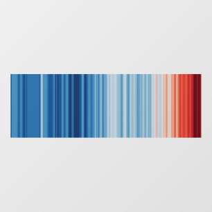 Warming Stripes Wall Decal (18x6in/~15x45cm)