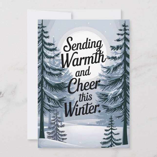 Warmth and Cheer Holiday - Christmas Card (Front)