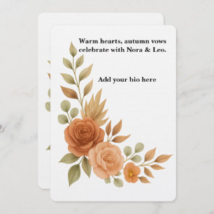 Warmth and romance in every petal invitation