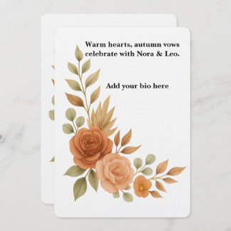Warmth and romance in every petal invitation