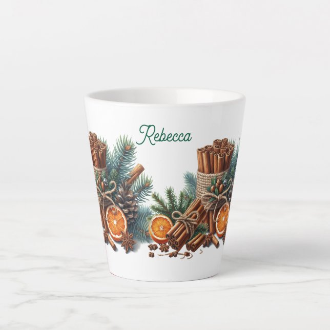 Warmth in Every Sip Personalised Name Latte Mug (Front)