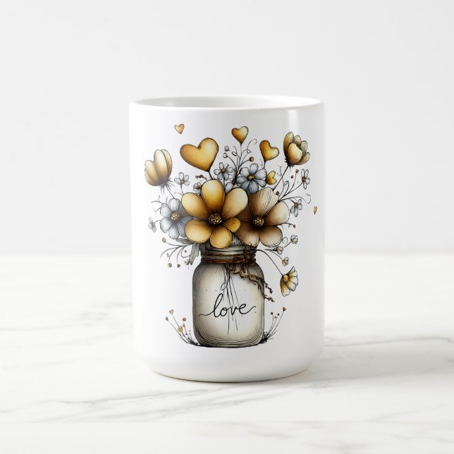 Warmth of a beautiful home coffee mug (Center)