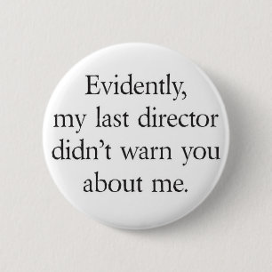 Warn about me 6 cm round badge
