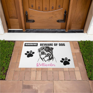 Warning -24" x 36" Door Mat