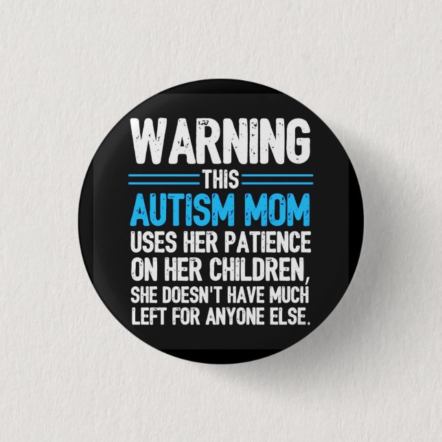 Warning 3 Cm Round Badge (Front)