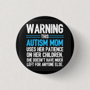 Warning 3 Cm Round Badge