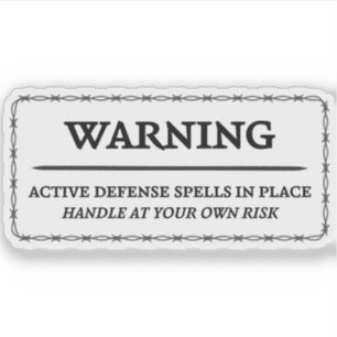 Warning: Active Defence Spells Sticker