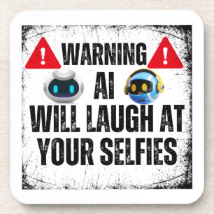 Warning: AI will laugh at your Selfies.w Coaster