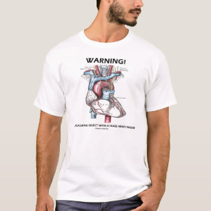 Warning! Approaching Object With Huge Heart Inside T-Shirt