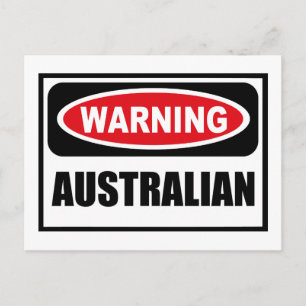 Warning AUSTRALIAN Postcard