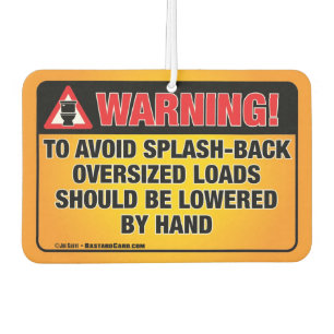 WARNING - Avoid Splash-Back Bathroom Air Freshener