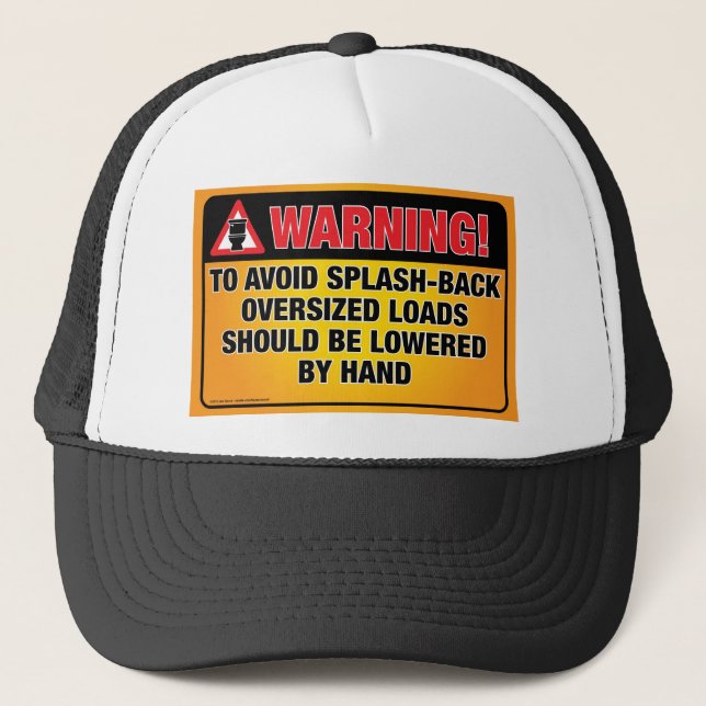 WARNING - Avoid Splash-Back Bathroom Hat (Front)