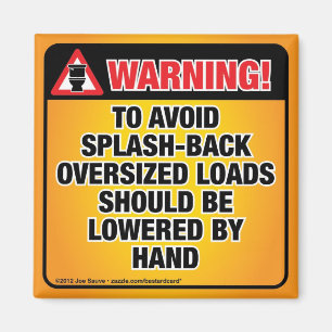 WARNING - Avoid Splash-Back Bathroom Magnet