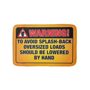 WARNING - Avoid Splash-Back Bathroom Mat