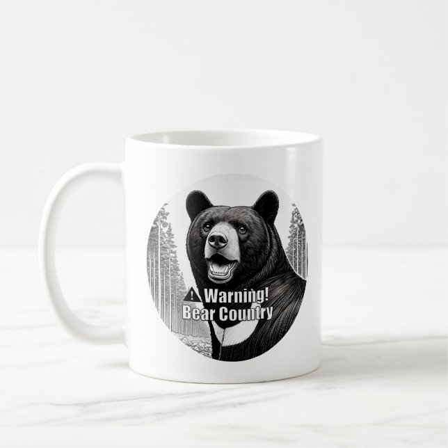 Warning Bear Country Coffee Mug (Left)