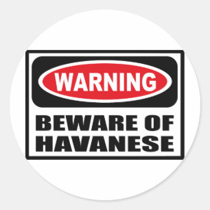 Warning BEWARE OF HAVANESE Sticker