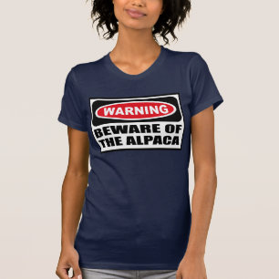 Warning BEWARE OF THE ALPACA Women's Dark T-Shirt