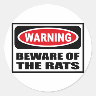 Warning BEWARE OF THE RATS Sticker