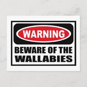 Warning BEWARE OF THE WALLABIES Postcard