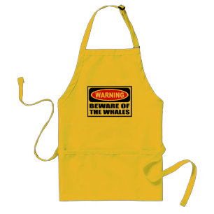Warning BEWARE OF THE WHALES Apron