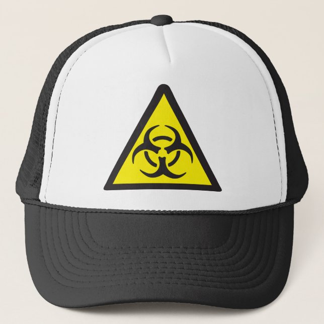 Warning Biohazard Symbol Trucker Hat (Front)