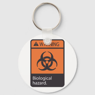 Warning Biological Hazard Sign Biohazard Symbol Key Ring