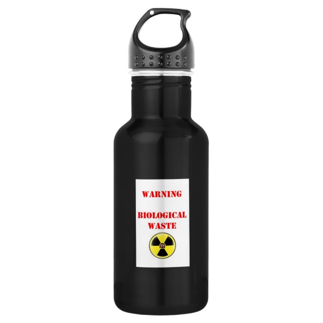 warning biological waste liberty 532 ml water bottle (Front)