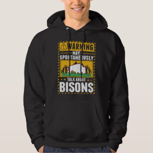 Warning Bison Water Buffalo Hoodie