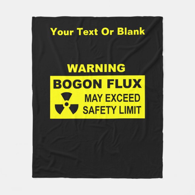 Warning: Bogon Flux Fleece Blanket (Front)