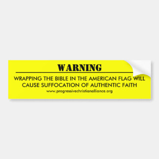 "Warning" Bumper Sticker