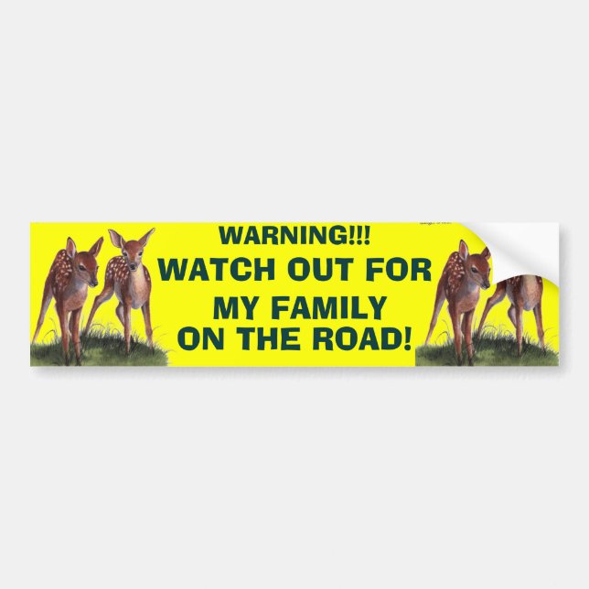 WARNING!! Bumper Sticker (Front)