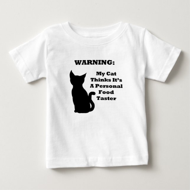Warning Cat  Baby T-Shirt (Front)
