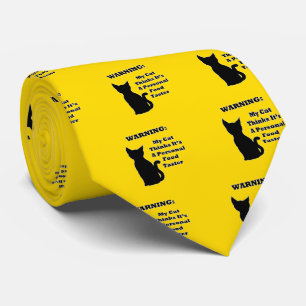 Warning Cat Tie