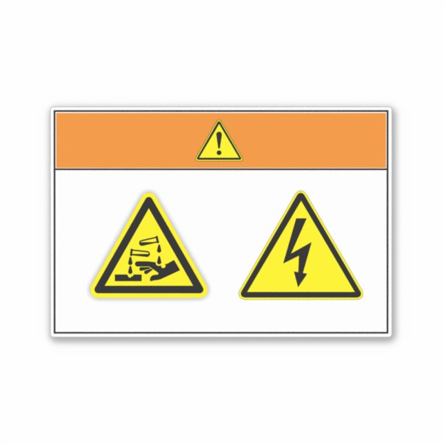 Warning/Chemical Hazard Label (Front)