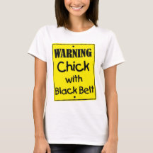 Warning Chick with Black Belt