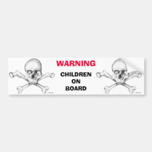 WARNING: Children on Board Bumper Sticker