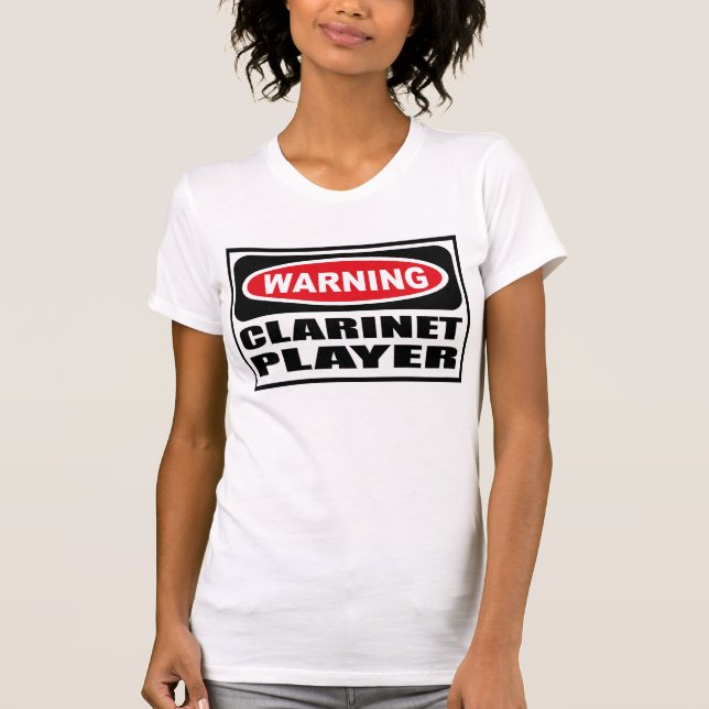 Warning CLARINET PLAYER Women's Dark T-Shirt (Front)
