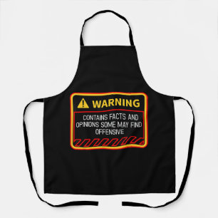 Warning Contains Facts May Find Offensive Humour Apron