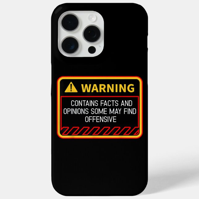 Warning Contains Facts May Find Offensive Humour Case-Mate iPhone Case (Back)