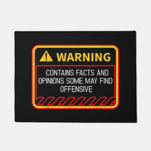 Warning Contains Facts May Find Offensive Humour Doormat