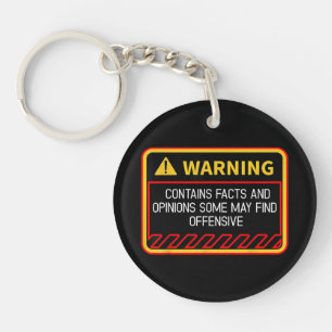 Warning Contains Facts May Find Offensive Humour Key Ring